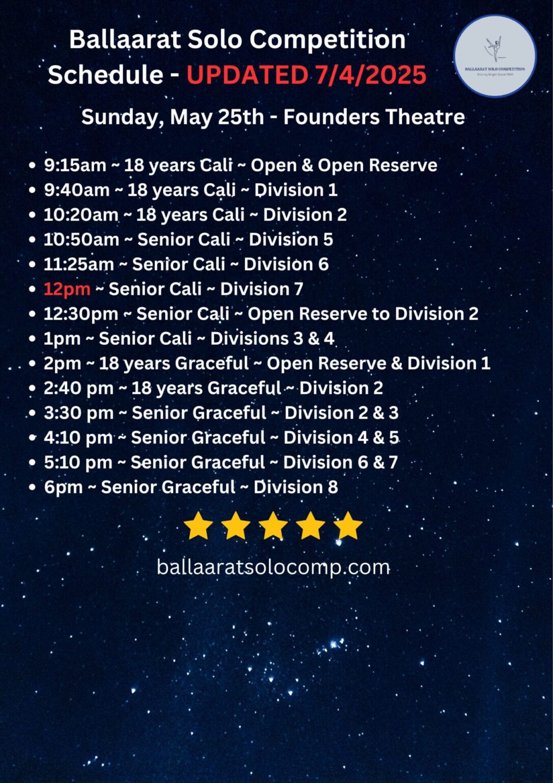 Sunday, May 25th 2025 Founder's