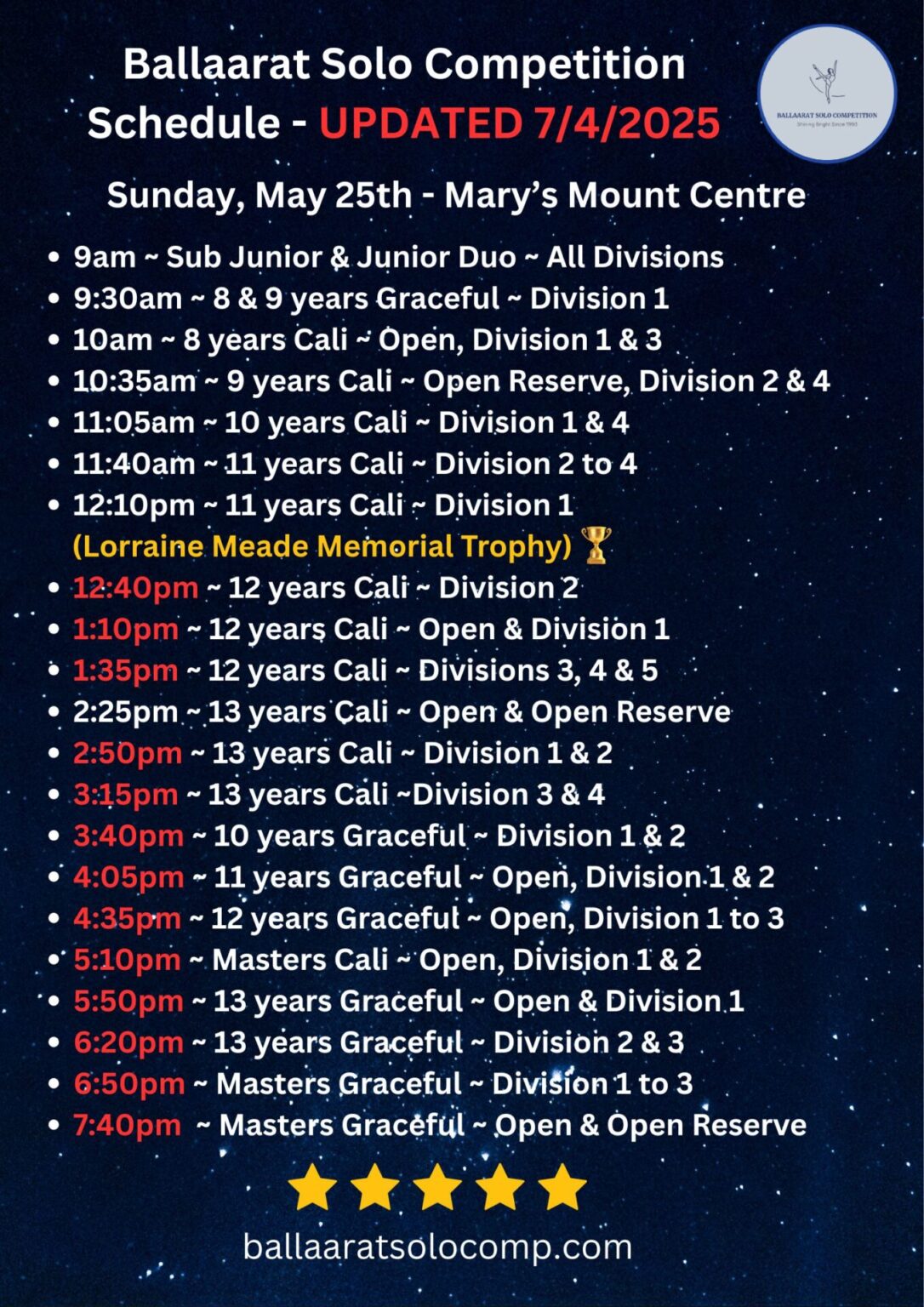 Sunday, May 25th 2025 Mary's Mount Centre